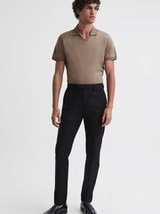 Reiss Fawn Leeds Slim Fit Mercerised Cotton Polo Shirt - Image 3 of 5