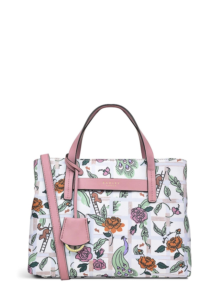 Radley London Medium Finsbury Park Regents Rose White Zip-Top Multiway Bag - Image 1 of 4