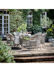 Gallery Home Natural Garden Rahan 6 Seater Oval Dining Set - Image 1 of 3