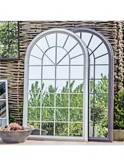 Gallery Home White Bovedy Outdoor Mirror Gatehouse - Image 1 of 3