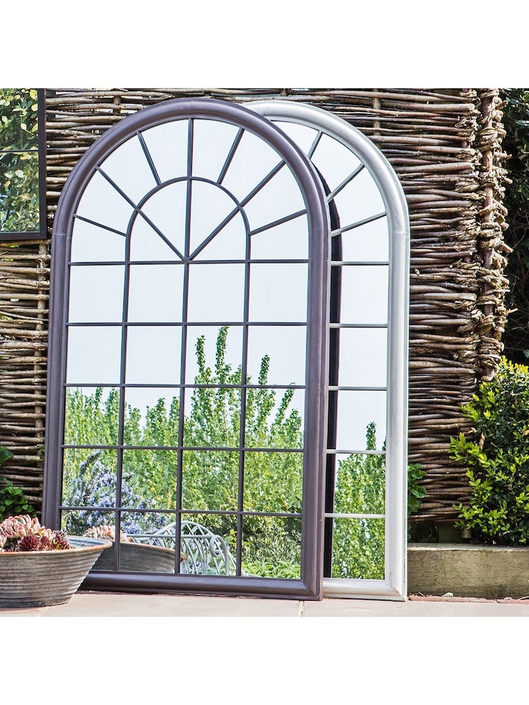 Gallery Home Brown Bovedy Outdoor Mirror Ember - Image 1 of 3