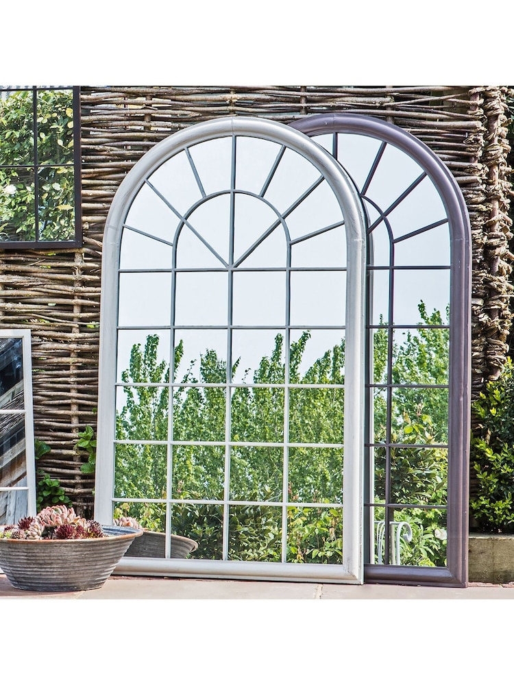 Gallery Home Brown Bovedy Outdoor Mirror Ember - Image 2 of 3