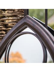 Gallery Home Black Maghera Outdoor Mirror Noir - Image 2 of 3