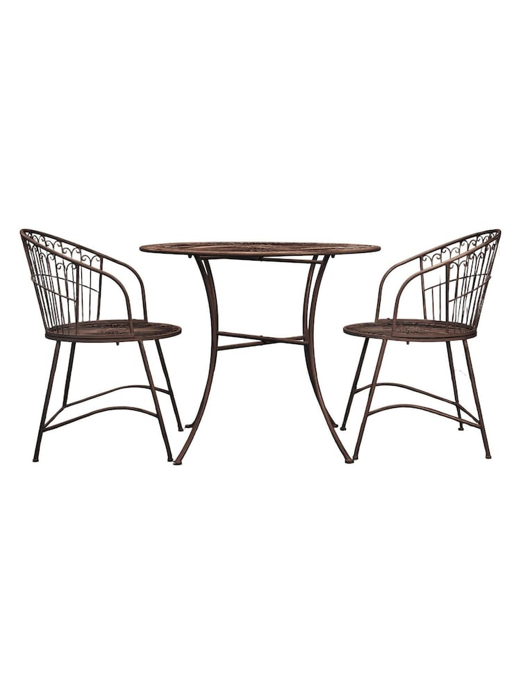 Gallery Home Black Noir Garden Cavana 2 Seater Bistro Set - Image 1 of 3