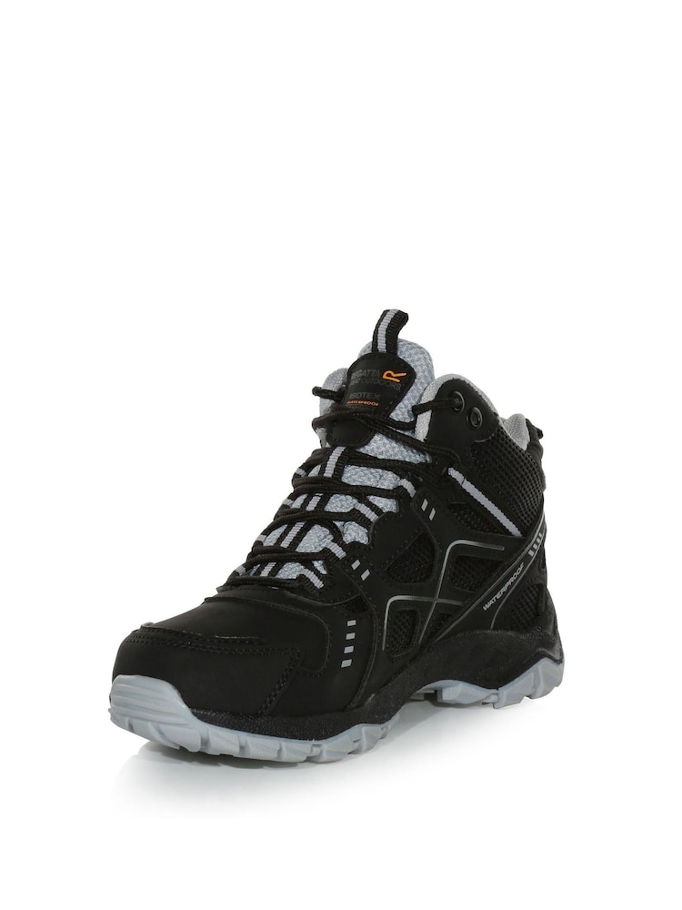 Regatta Black/chrome Kids Vendeavour Waterproof Walking Boots - Image 3 of 6
