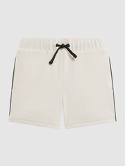 Reiss Ecru Fredericks 4-9 yrs Towelling Drawstring Shorts - Image 2 of 6