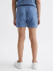 Reiss Airforce Blue Miami 4-9 yrs Terry Towelling Shorts - Image 5 of 6