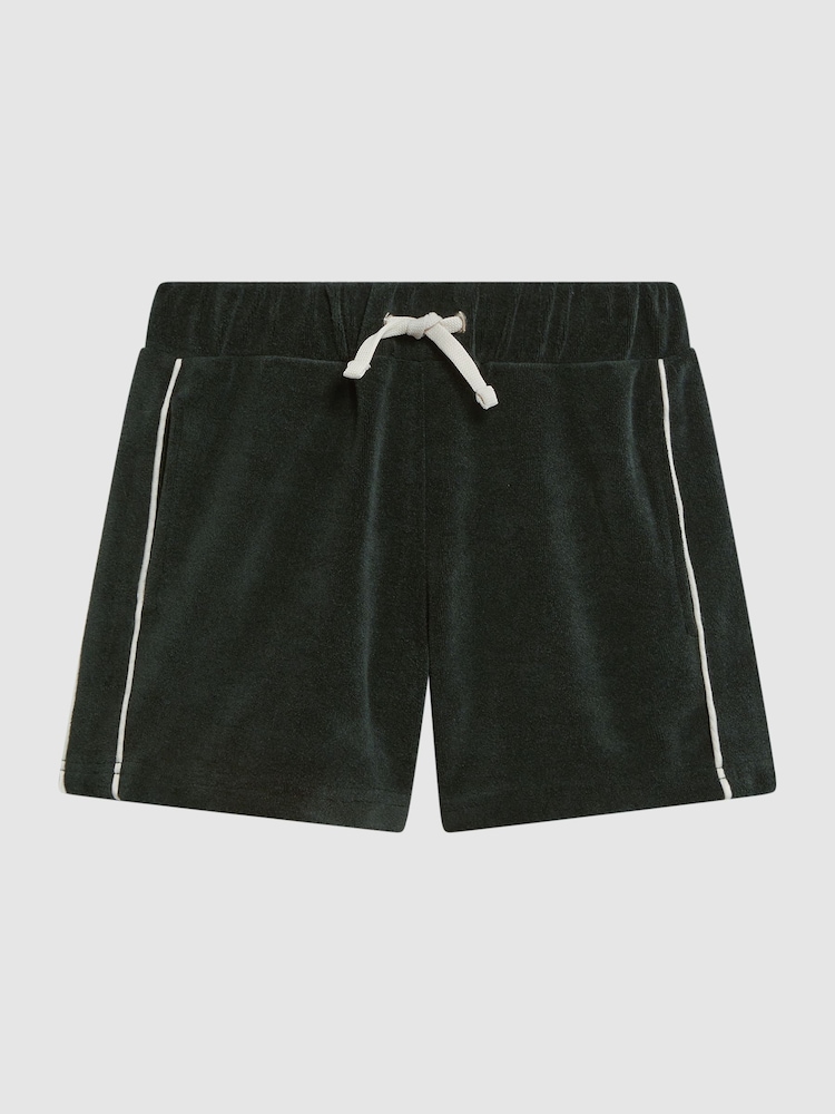 Reiss Green Fredericks Senior Towelling Drawstring Shorts - Image 2 of 6