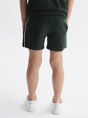 Reiss Green Fredericks Senior Towelling Drawstring Shorts - Image 5 of 6