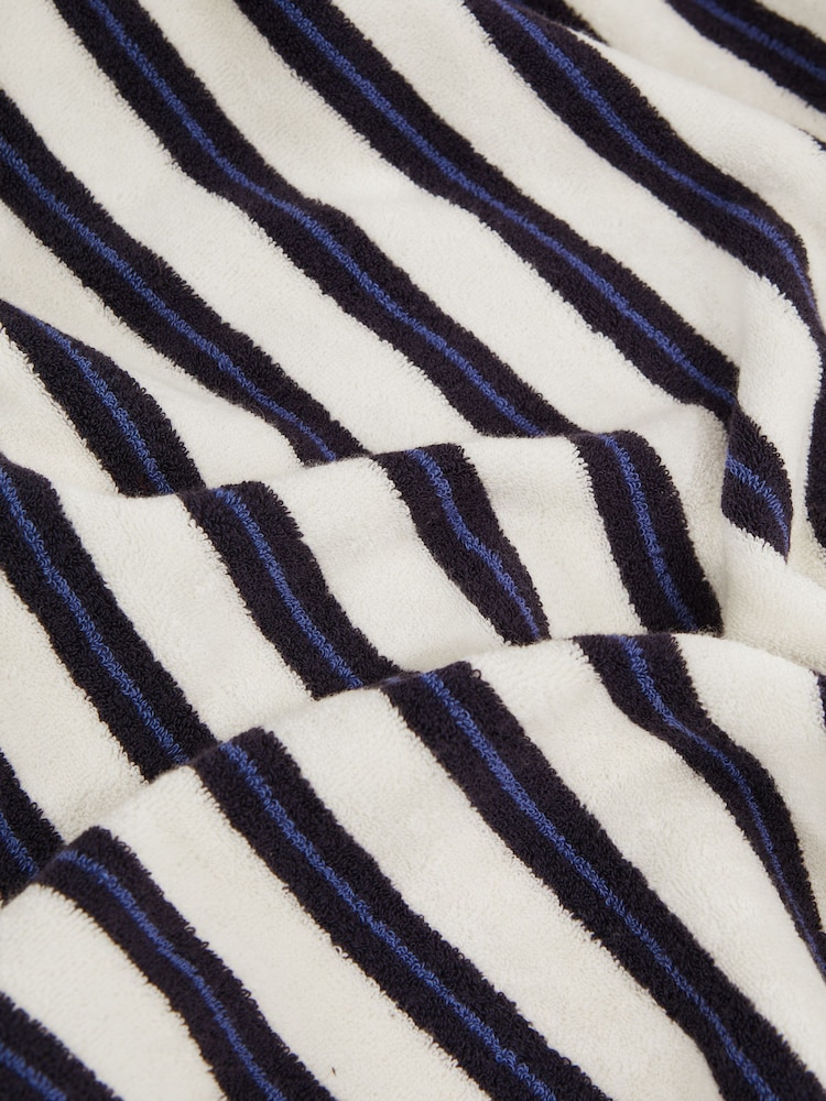 Reiss Blue Stripe Ray Hooded Sleeveless Poncho Towel - Image 6 of 6
