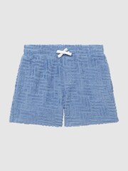 Reiss Airforce Blue Miami Senior Terry Towelling Shorts - Image 2 of 6