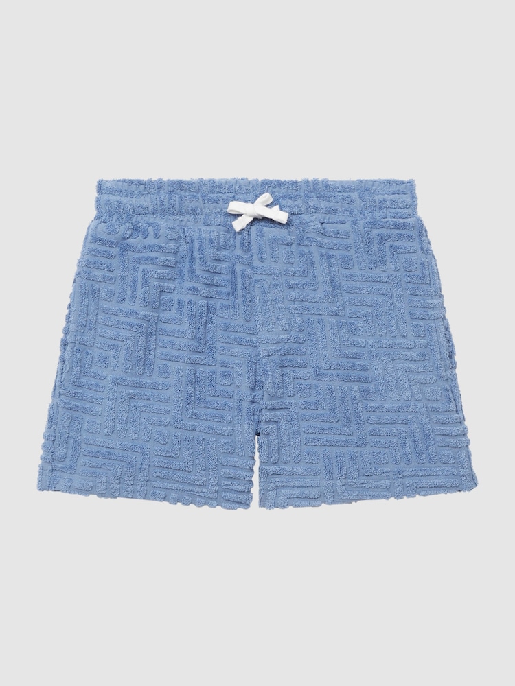 Reiss Airforce Blue Miami Senior Terry Towelling Shorts - Image 2 of 6