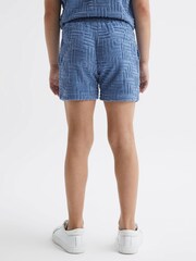 Reiss Airforce Blue Miami Senior Terry Towelling Shorts - Image 5 of 6