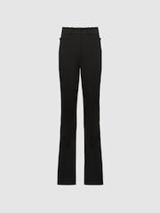 Reiss Black Dylan Petite Flared High Rise Trousers - Image 2 of 6