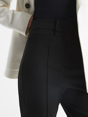 Reiss Black Dylan Petite Flared High Rise Trousers - Image 4 of 6