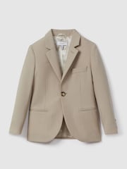 Reiss Stone Fine 9-12 yrs Cotton Single-Breasted Blazer - Image 2 of 4