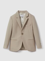 Reiss Stone Fine 4-9 yrs Cotton Single-Breasted Blazer - Image 2 of 4