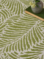 Nina Campbell Green Tree Fer Flatweave Wool Rug - Image 3 of 4