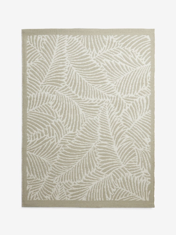 Nina Campbell Natural Tree Fer Flatweave Wool Rug - Image 2 of 3 Nina Campbell Natural Tree Fer Flatweave Wool Rug - Image 2 of 3