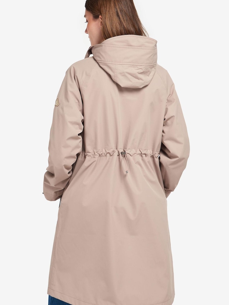 Barbour® Dusty Pink Ezili Waterproof Longline Coat - Image 2 of 6