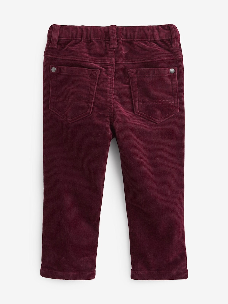 Plum Purple Corduroy Trousers (3mths-7yrs) - Image 2 of 3