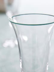 Nina Campbell Set of 4 Green Rim Meadow Champagne Flute Glasses - Image 2 of 5