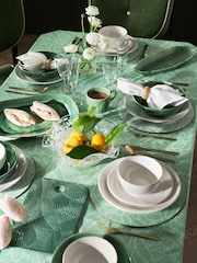Nina Campbell Set of 4 Green Rim Meadow Champagne Flute Glasses - Image 4 of 5