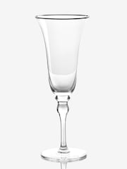 Nina Campbell Set of 4 Green Rim Meadow Champagne Flute Glasses - Image 5 of 5