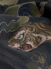 Green Short Sleeve Printed Shirt With Cuban Collar - Image 7 of 7