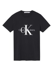 Calvin Klein Black 100% Cotton Monologo Slim T-Shirt - Image 3 of 5