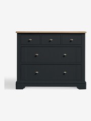 Black Hampton Painted Oak Collection 5 Drawer Chest Of Drawers - Image 1 of 8