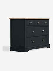 Black Hampton Painted Oak Collection 5 Drawer Chest Of Drawers - Image 2 of 8