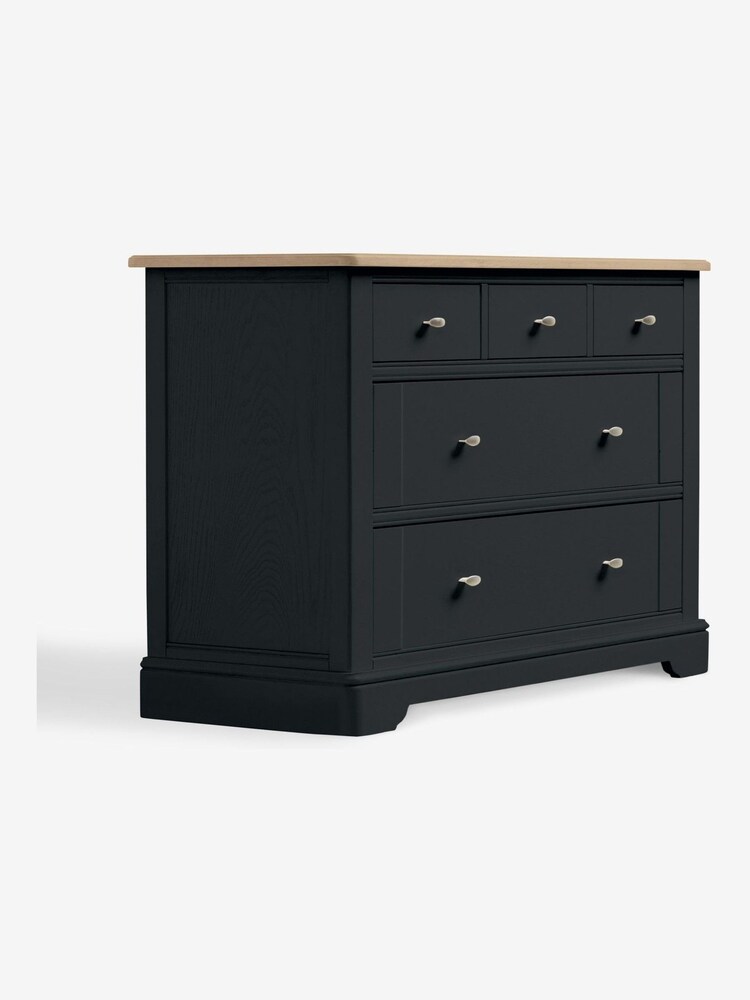 Black Hampton Painted Oak Collection 5 Drawer Chest Of Drawers - Image 2 of 8
