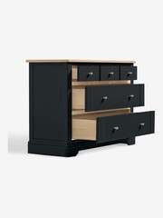 Black Hampton Painted Oak Collection 5 Drawer Chest Of Drawers - Image 3 of 8