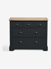 Black Hampton Painted Oak Collection 5 Drawer Chest Of Drawers - Image 4 of 8