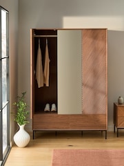 Dark Natural Marlow Oak Effect Triple, 2 Drawers Wardrobe - Image 2 of 9