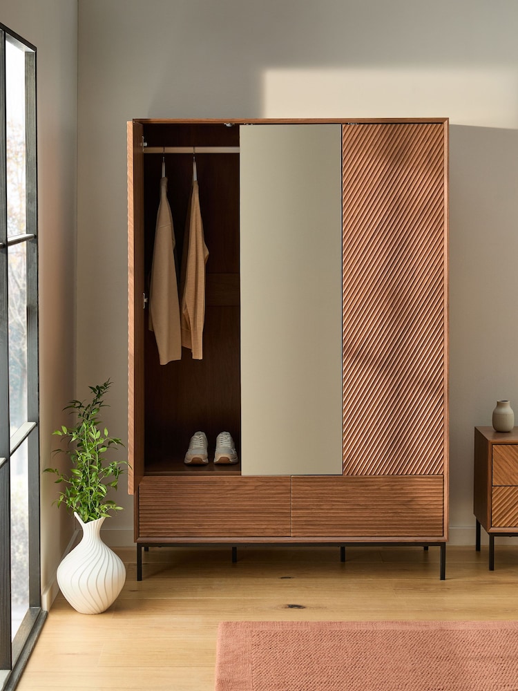 Dark Natural Marlow Oak Effect Triple, 2 Drawers Wardrobe - Image 2 of 9
