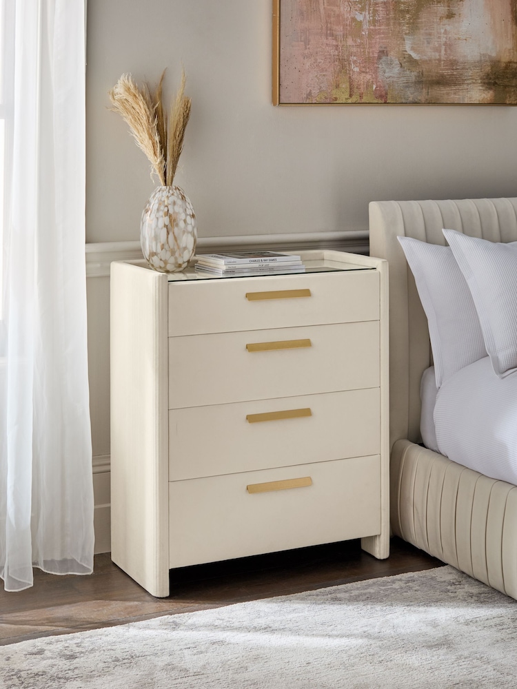 Light Natural Scarlett Upholstered Chest of Drawers - Image 2 of 8