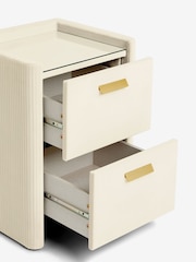 Soft Velvet Natural Oyster Soft Velvet Scarlett Upholstered Bedside Table - Image 8 of 8