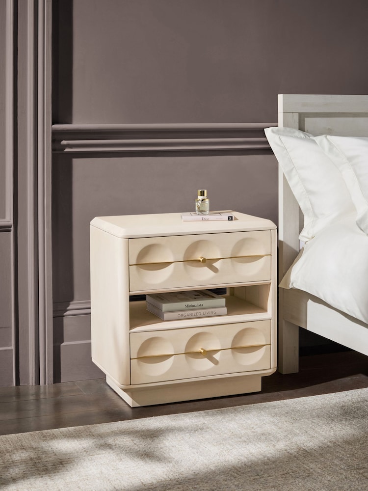 Oyster Eden Solid Mango Wood Side Table - Image 2 of 7
