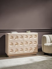 Oyster Eden Solid Mango Wood 6 Drawer Sideboard - Image 1 of 8