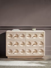 Oyster Eden Solid Mango Wood 6 Drawer Sideboard - Image 2 of 8