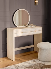Oyster Eden Solid Mango Wood 2 Drawer Console Dressing Table - Image 1 of 9