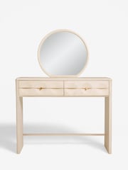 Oyster Eden Solid Mango Wood 2 Drawer Console Dressing Table - Image 4 of 9