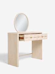 Oyster Eden Solid Mango Wood 2 Drawer Console Dressing Table - Image 6 of 9