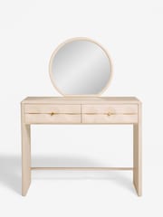 Oyster Eden Solid Mango Wood 2 Drawer Console Dressing Table - Image 7 of 9