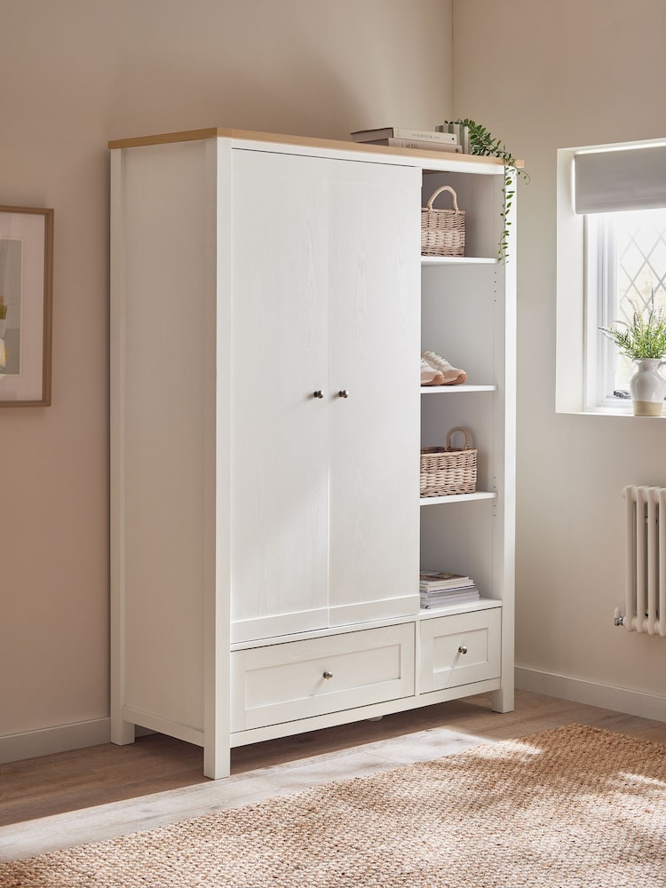 Chalk Malvern Paint Effect Double, 3 drawers Wardrobe - Image 2 of 10