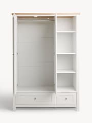Chalk Malvern Paint Effect Double, 3 drawers Wardrobe - Image 6 of 10