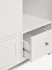Chalk Malvern Paint Effect Double, 3 drawers Wardrobe - Image 9 of 10