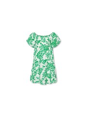 ONLY KIDS Green Off Shoulder Embroidery Floral Dress - Image 2 of 3